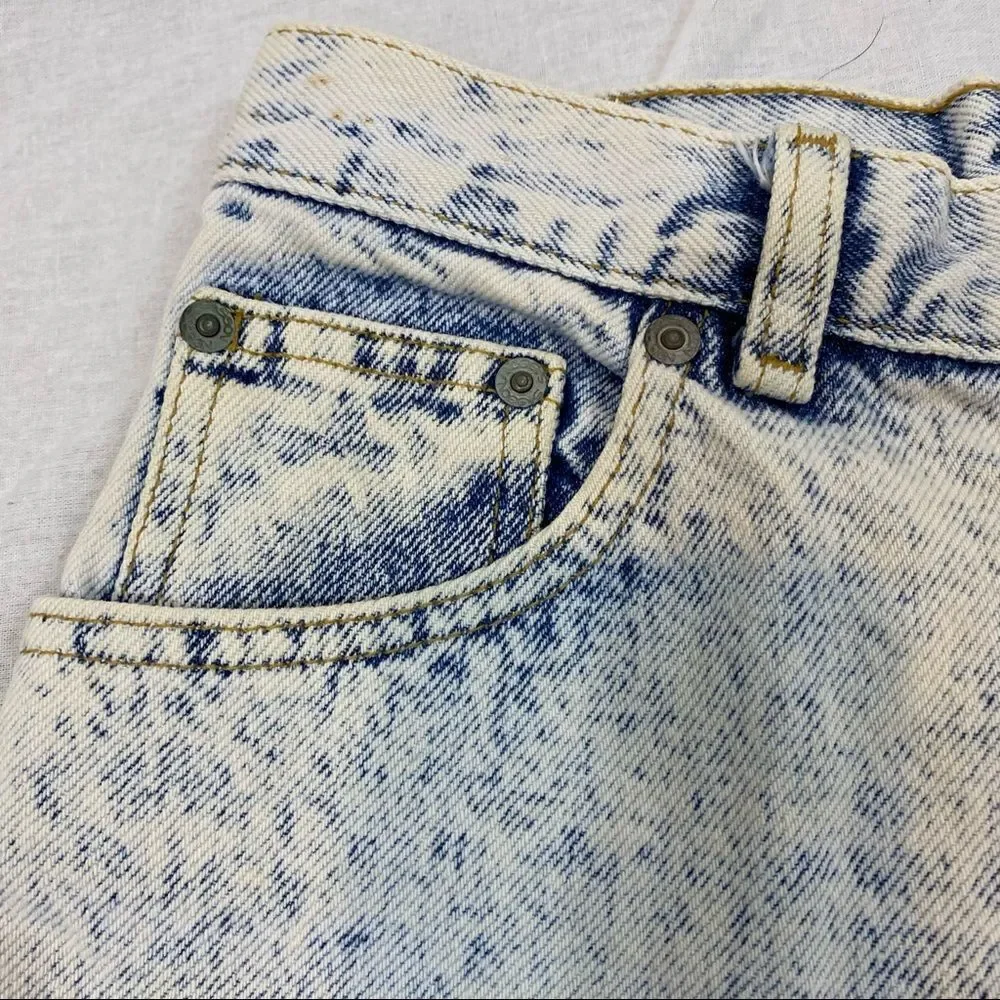 Vintage‎ Sason Acid Wash High Rise Jean Shorts 7/8